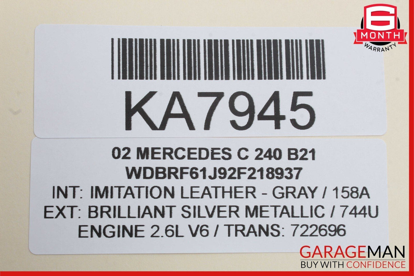 01-04 Mercedes W203 C240 Dashboard Dash Hazard Light Control Switch Panel OEM