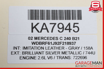 01-04 Mercedes W203 C240 Dashboard Dash Hazard Light Control Switch Panel OEM
