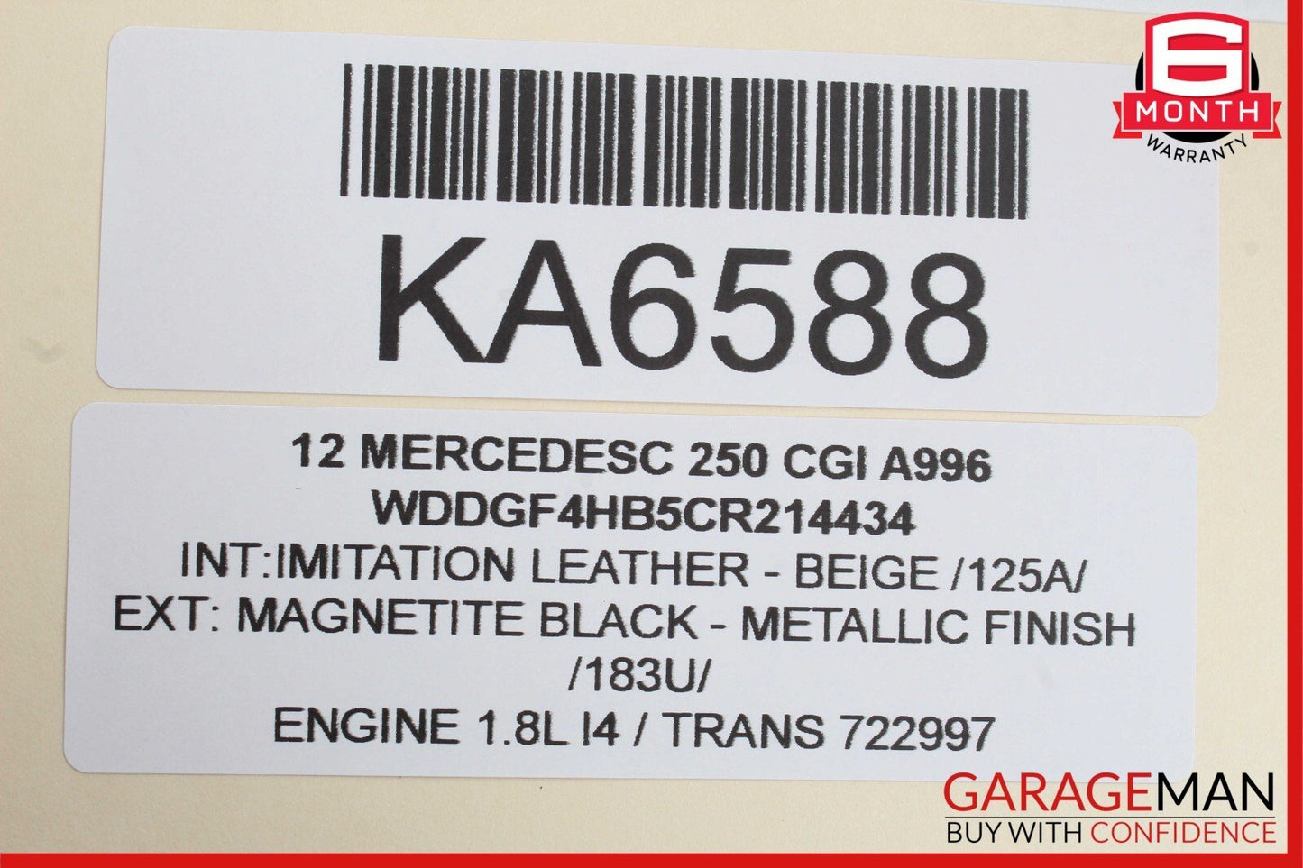08-14 Mercedes W204 C250 Front Left Exterior Door Handle Magnetite Black