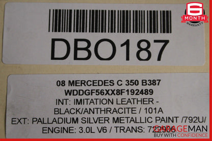 2008 Mercedes W204 C350 7G Tronic Auto Trans Automatic Transmission 722.906 131k