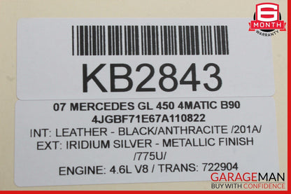 07-08 Mercedes GL450 4MATIC Trunk Lid Tailgate Hydraulic Pump Motor Cylinder OEM