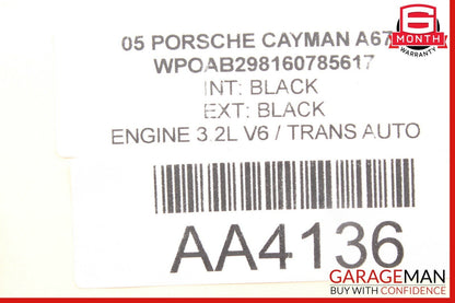 05-12 Porsche Boxster Cayman 987 Front Right Exterior Door Handle Black