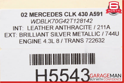 98-03 Mercedes W208 CLK320 Convertible Center Dash Panel Trim Bezel Walnut OEM