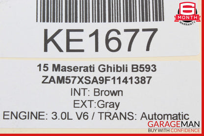 14-17 Maserati Ghibli Rear Right & Left Suspension Coil Spring Absorber Set OEM