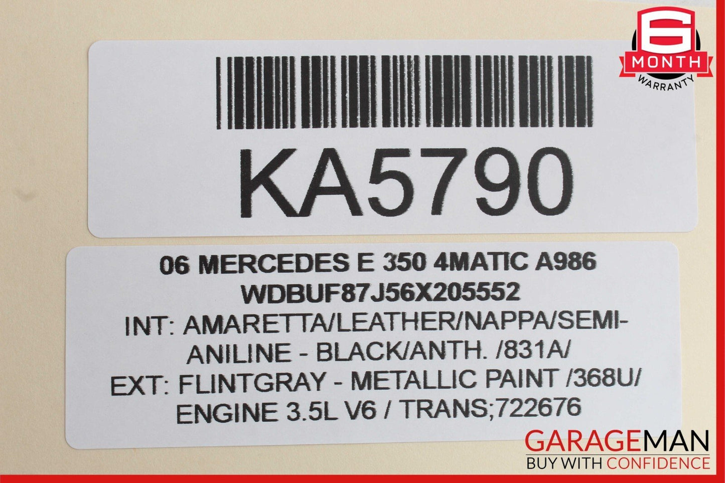 03-09 Mercedes W211 E350 4Matic Rear Right Passenger Exterior Door Handle OEM