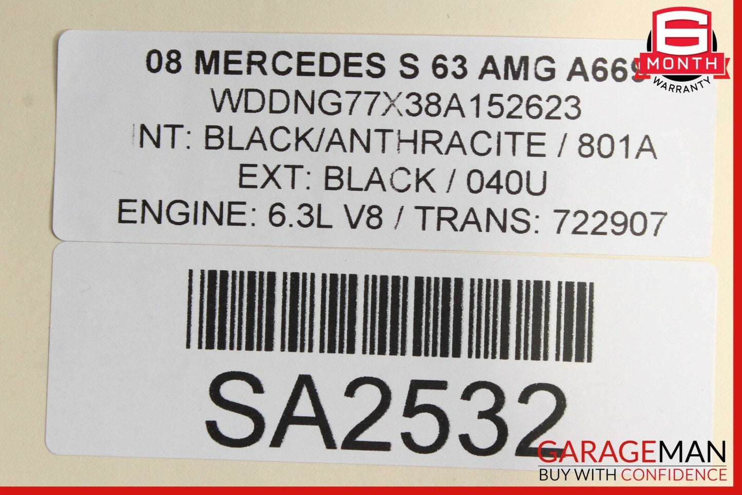 07-13 Mercedes W221 S63 AMG Front Right Passenger Lower Bottom Seat Cushion OEM