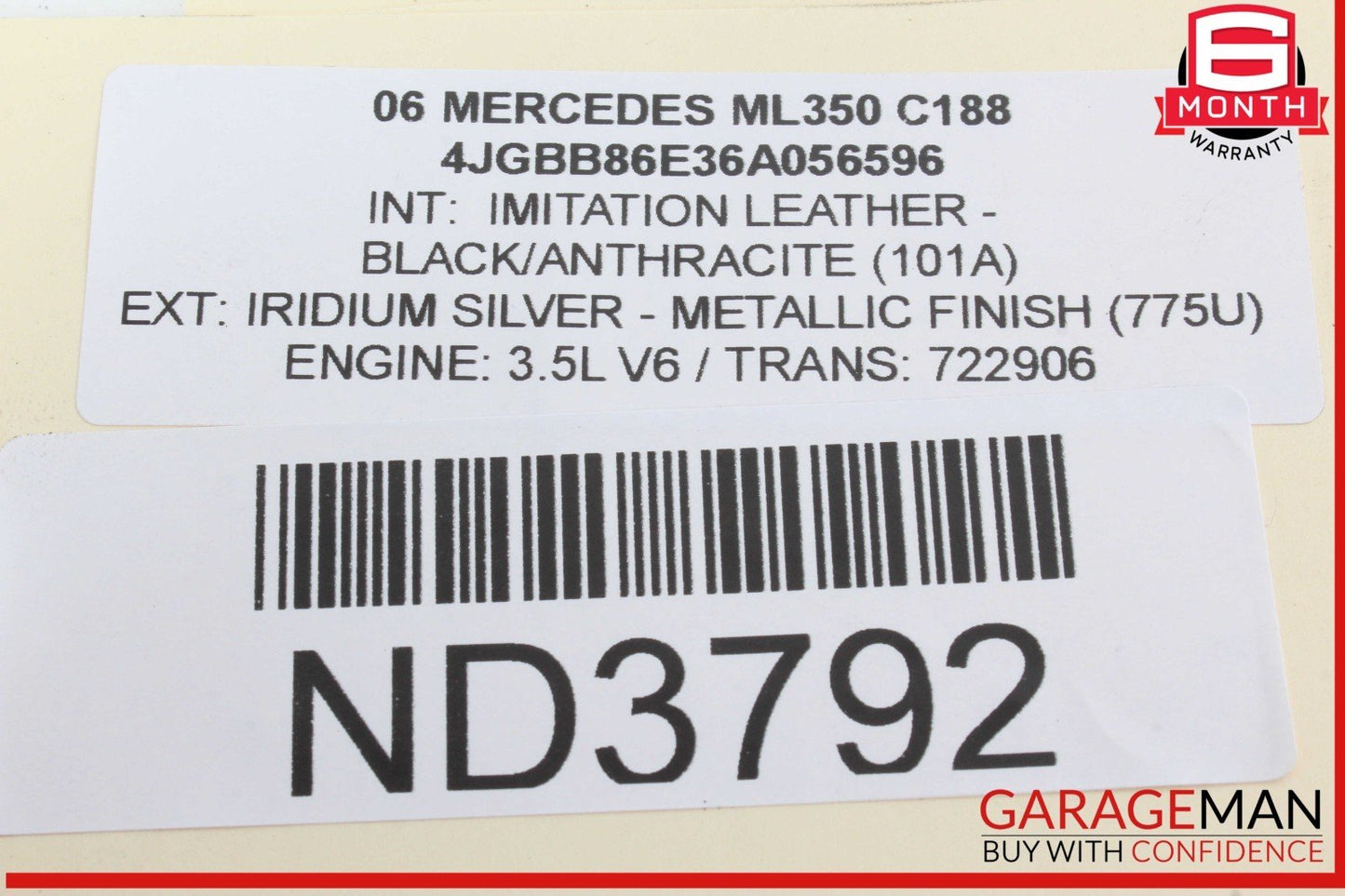06-13 Mercedes W164 ML350 Rear Right Side Door Lock Latch Actuator OEM