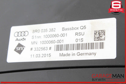 13-16 Audi Q5 Bass Box Woofer Speaker Subwoofer 8R0035382 OEM