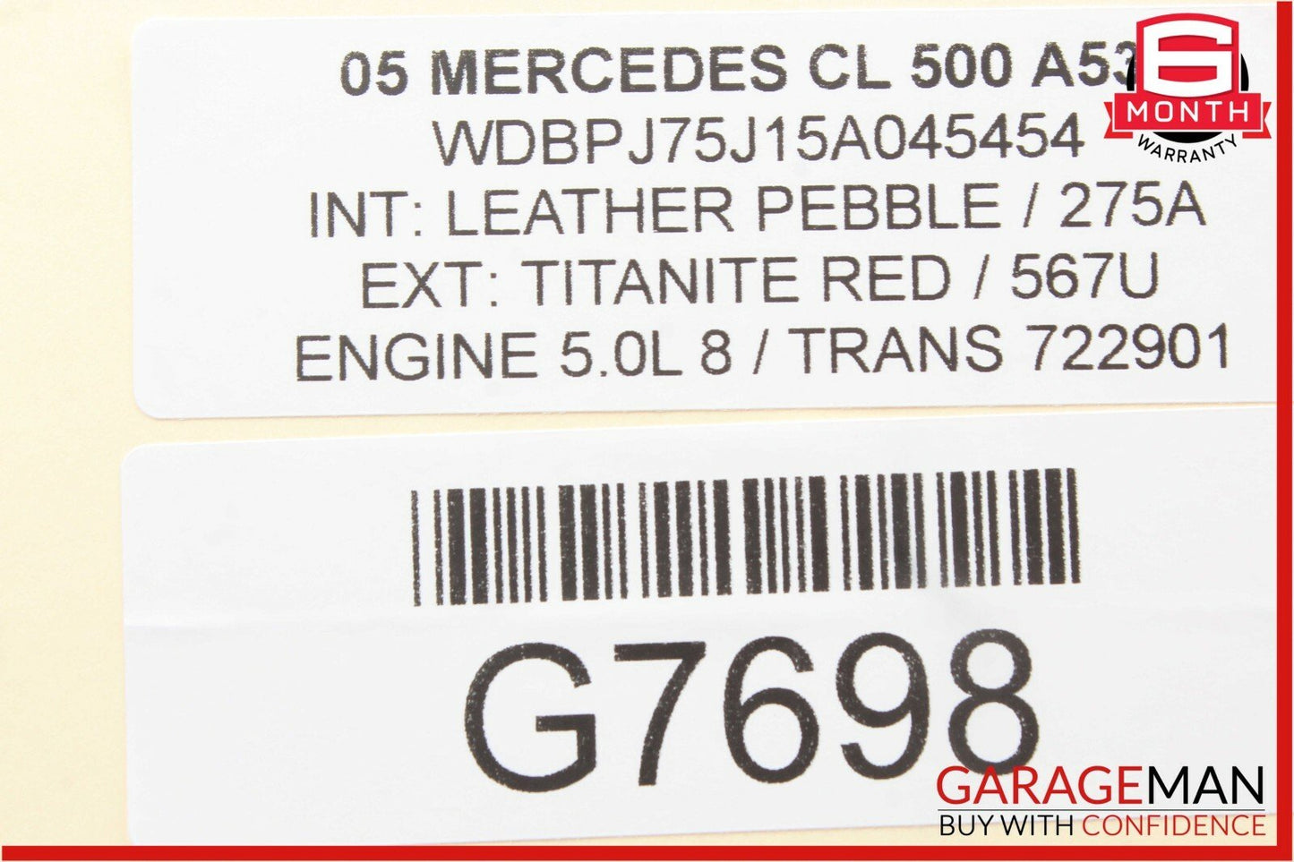 03-06 Mercedes W220 S430 CL600 Steering Column Control Switches Assembly OEM