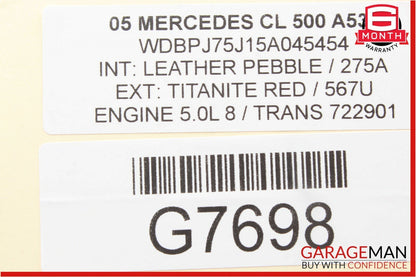 03-06 Mercedes W220 S430 CL600 Steering Column Control Switches Assembly OEM