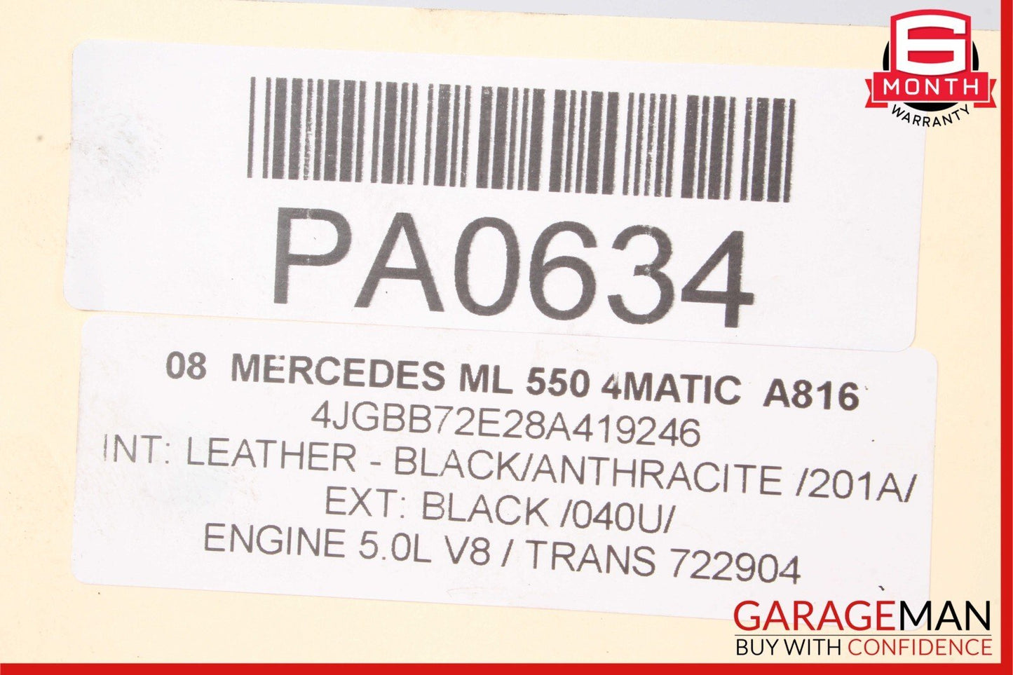 06-12 Mercedes W164 ML550 GL450 GL550 Front Right Passenger Axle Shaft OEM