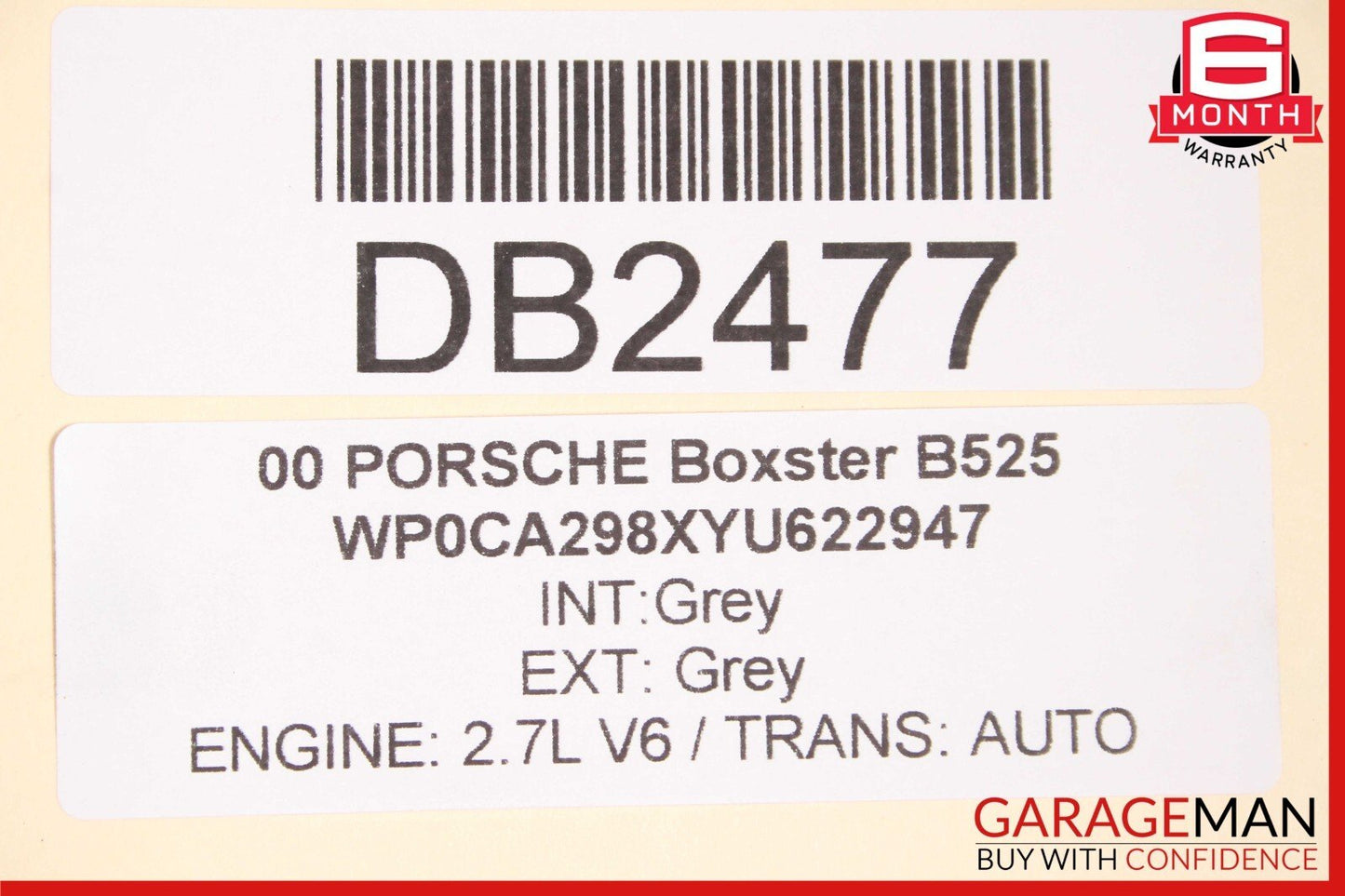 97-04 Porsche Boxster 986 911 Front Subframe Crossmember Sub Frame Bar
