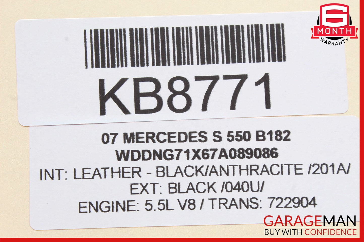 07-13 Mercedes W221 S550 Rear Right or Left Side Door Control Module OEM