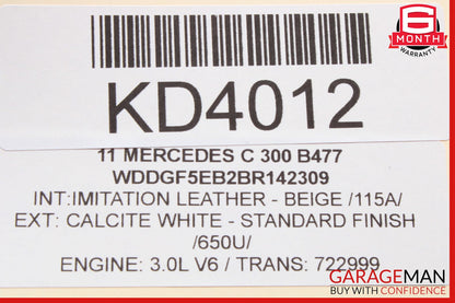 08-21 Mercedes W204 C250 GLK350 Rear Overhead Dome Light Beige 2048204901 OEM