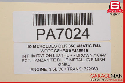 10-15 Mercedes X204 GLK350 GLK250 Front Right Side Exterior Door Shell Blue OEM