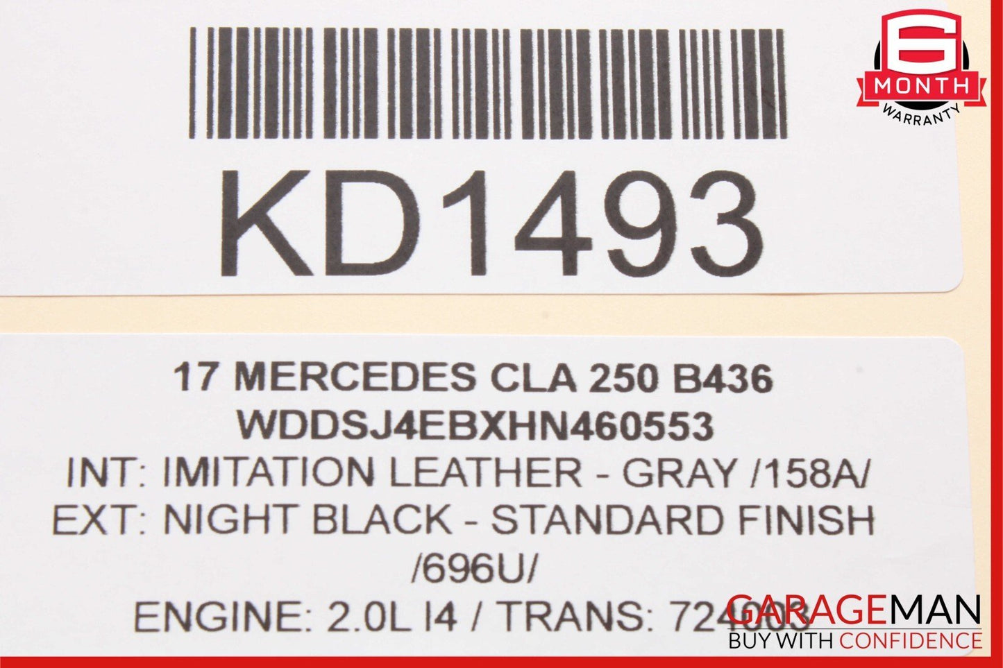 08-17 Mercedes CLA250 GLK350 E350 Front Left Side Exterior Door Handle Black OEM