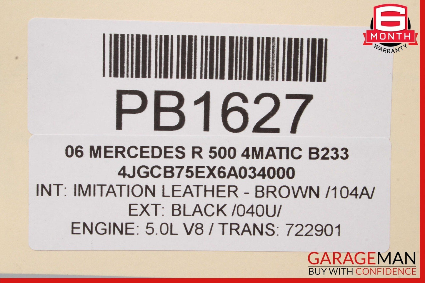 06-13 Mercedes W251 R350 R320 R500 Right Side Skirt Rocker Moulding Panel Black