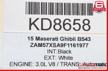 14-17 Maserati Ghibli Interior Top Upper Rear View Mirror Black