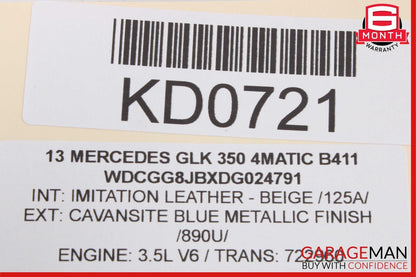 08-20 Mercedes C350 GLK350 SLK250 C250 Front Right Side Door Lock Latch Actuator