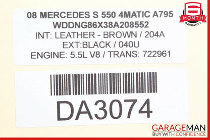 07-13 Mercedes W221 S550 Rear Center Console AC A/C Air Vent Trim Panel Wood