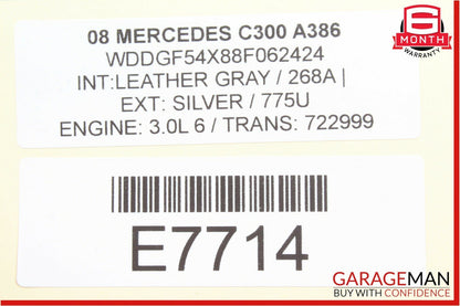 08-11 Mercedes W204 C300 Front Right Seat Bladder Bolster Occupant Sensor Assy