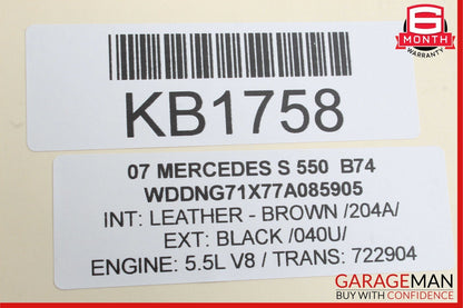 07-13 Mercedes W221 S550 S65 AMG Rear Right Passenger Side Exterior Door Handle