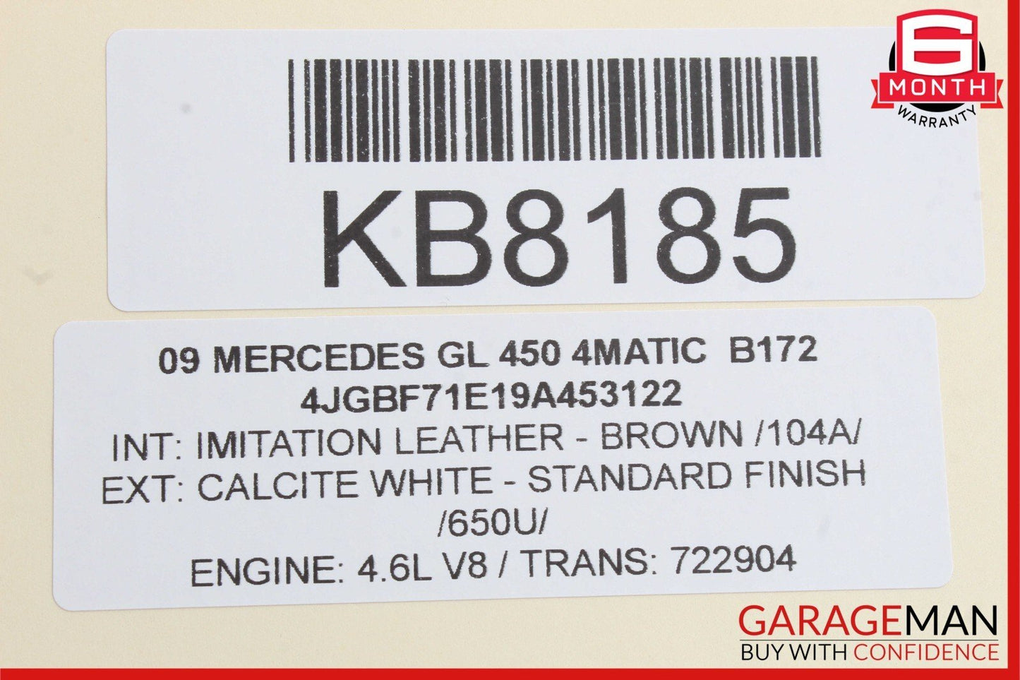 07-09 Mercedes X164 GL450 GL550 GL320 Rear Left Tail Light Brake Lamp