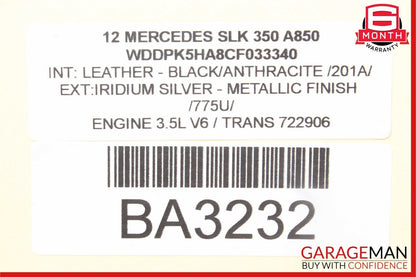 12-16 Mercedes R172 SLK350 Front Left Exterior Door Handle Keyless Go Silver