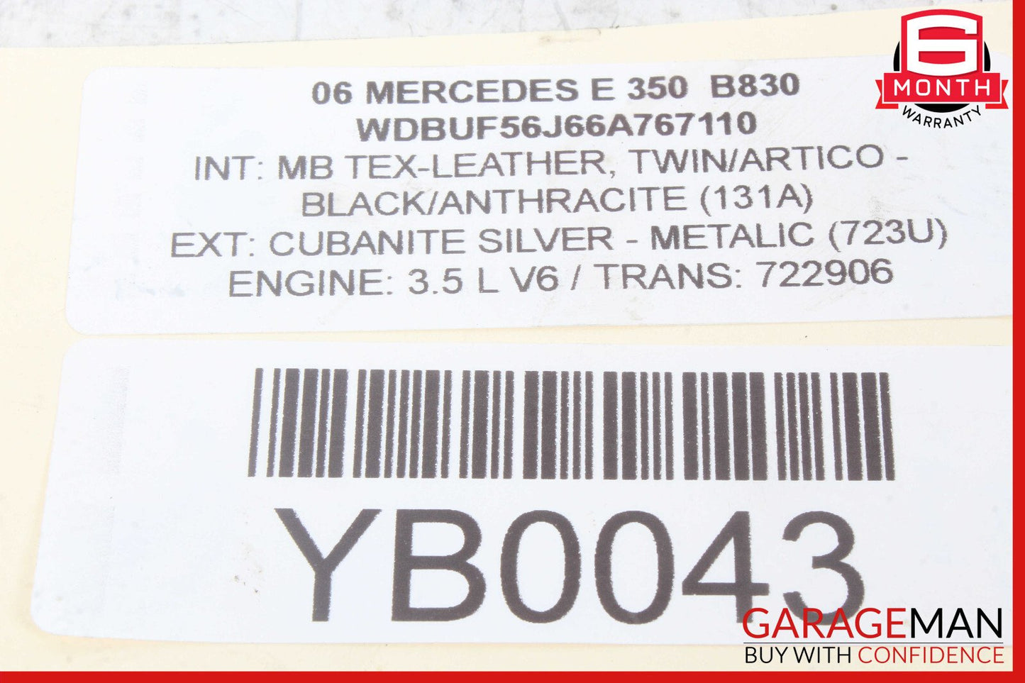 Mercedes W211 E350 Front Right Side Engine Timing Chain Cover Plate OEM