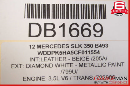 12-20 Mercedes R172 SLK350 SLC300 Convertible Rear Seat Roll Cage Headrest Assy