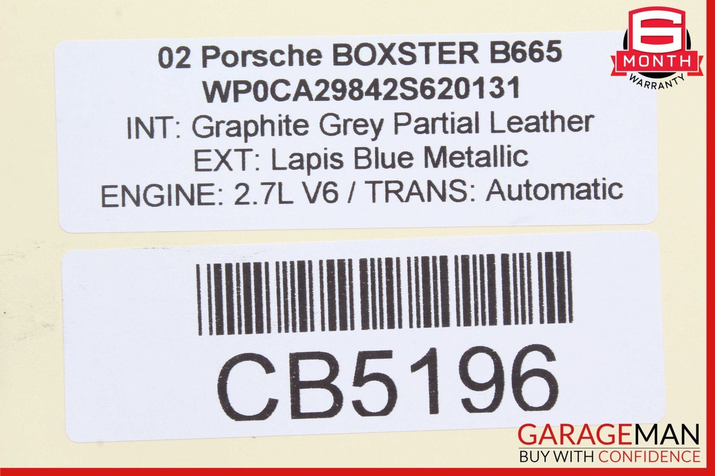 97-04 Porsche Boxster 986 Rear Trunk Lock Latch Actuator Mechanism Assembly OEM