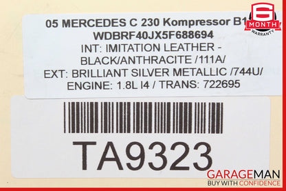 03-05 Mercedes W203 C230 Intercooler Air Cooler Radiator 2035000500 OEM