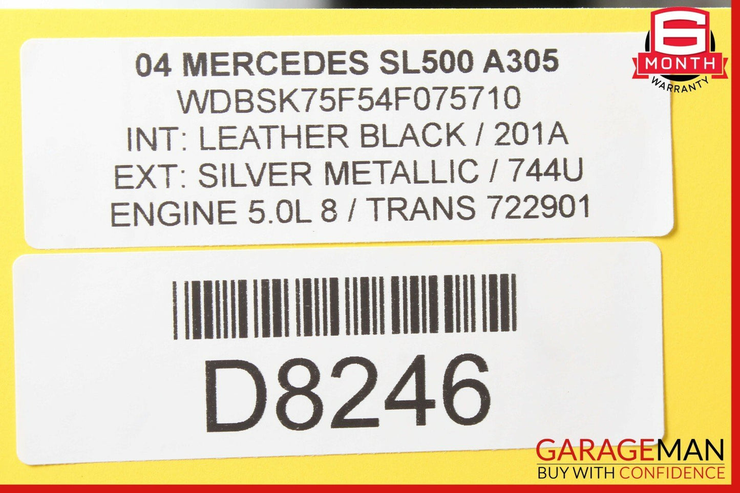 03-08 Mercedes R230 SL500 SL550 SL65 AMG Front Left Side Door Control Module OEM