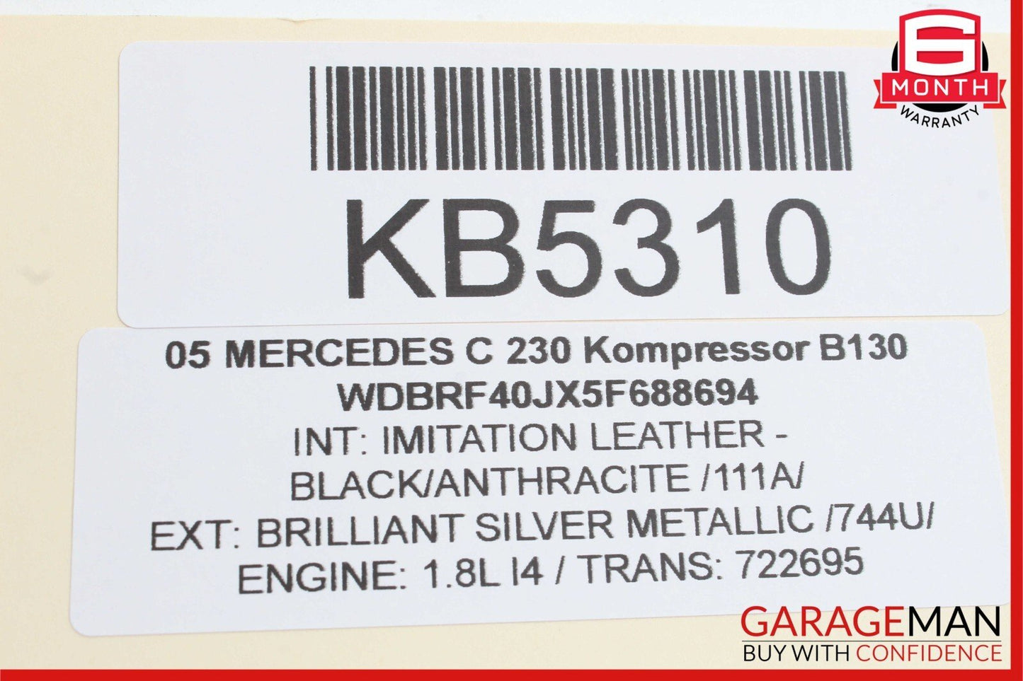 01-07 Mercedes W203 C240 C320 C55 AMG Rear Left Door Window Regulator Motor Unit