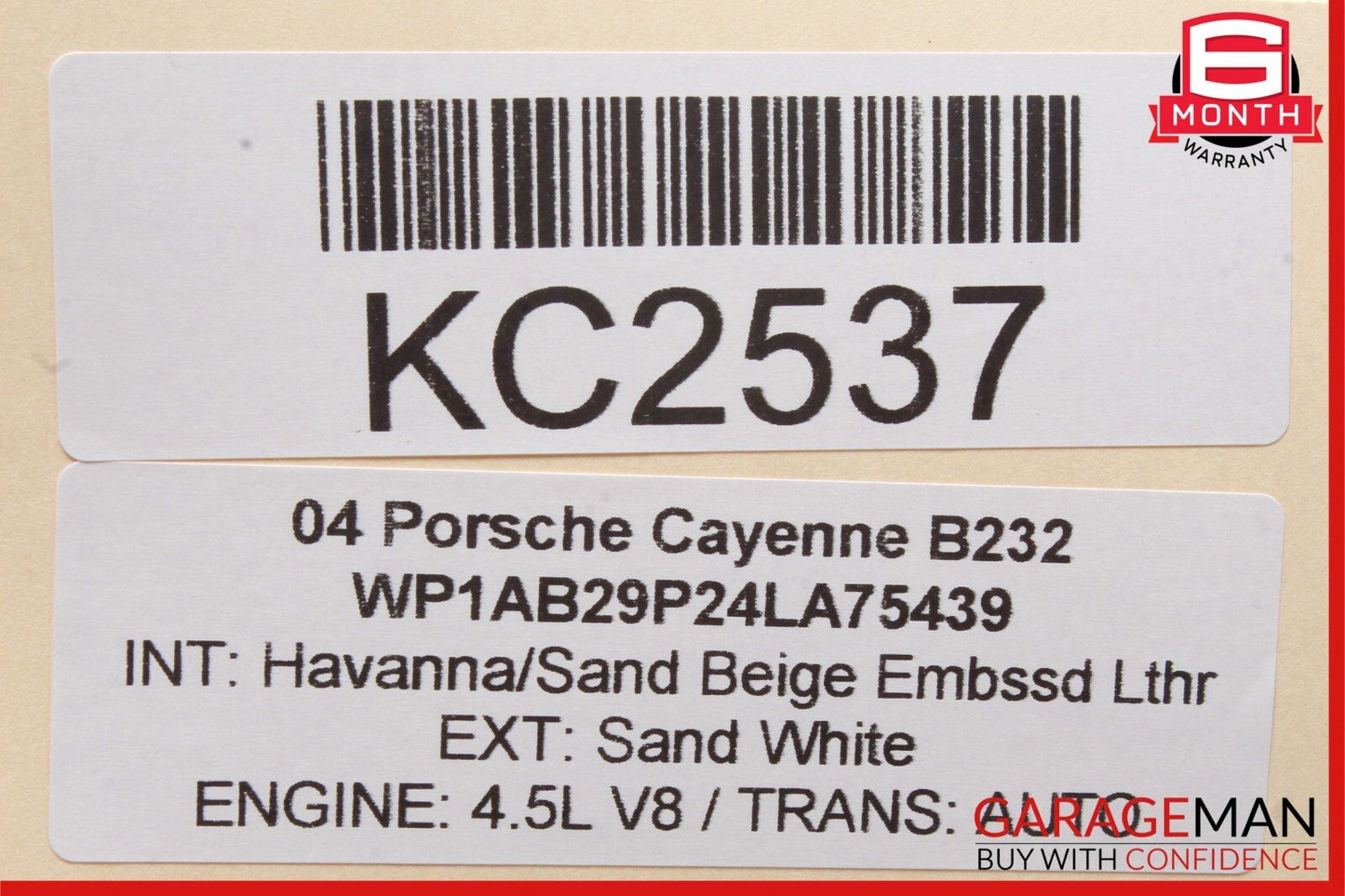 03-10 Porsche Cayenne 955 957 Front Left Side Sunvisor Sun Visor Shade OEM