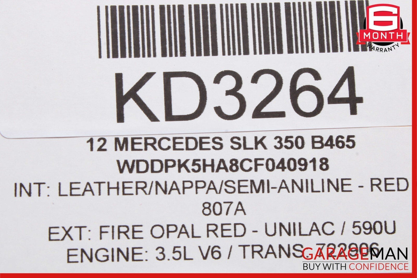 12-16 Mercedes R172 SLK350 3.5L V6 ECU ECM Engine Computer Control Module Unit