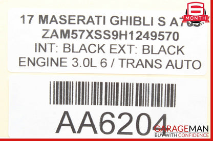 14-17 Maserati Ghibli Rear Right / Left Suspension Upper Tension Control Arm