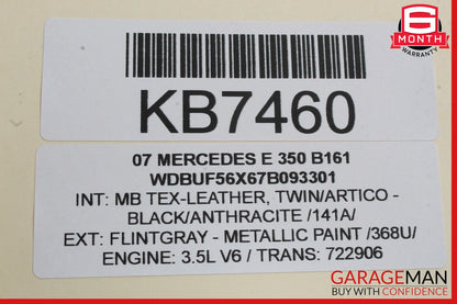 03-09 Mercedes W211 E350 E500 E550 Front Right Side Window Regulator Motor OEM