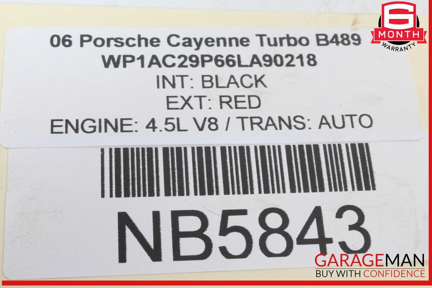03-06 Porsche Cayenne Turbo 955 V8 Left Side Exhaust Manifold 94811112002 OEM