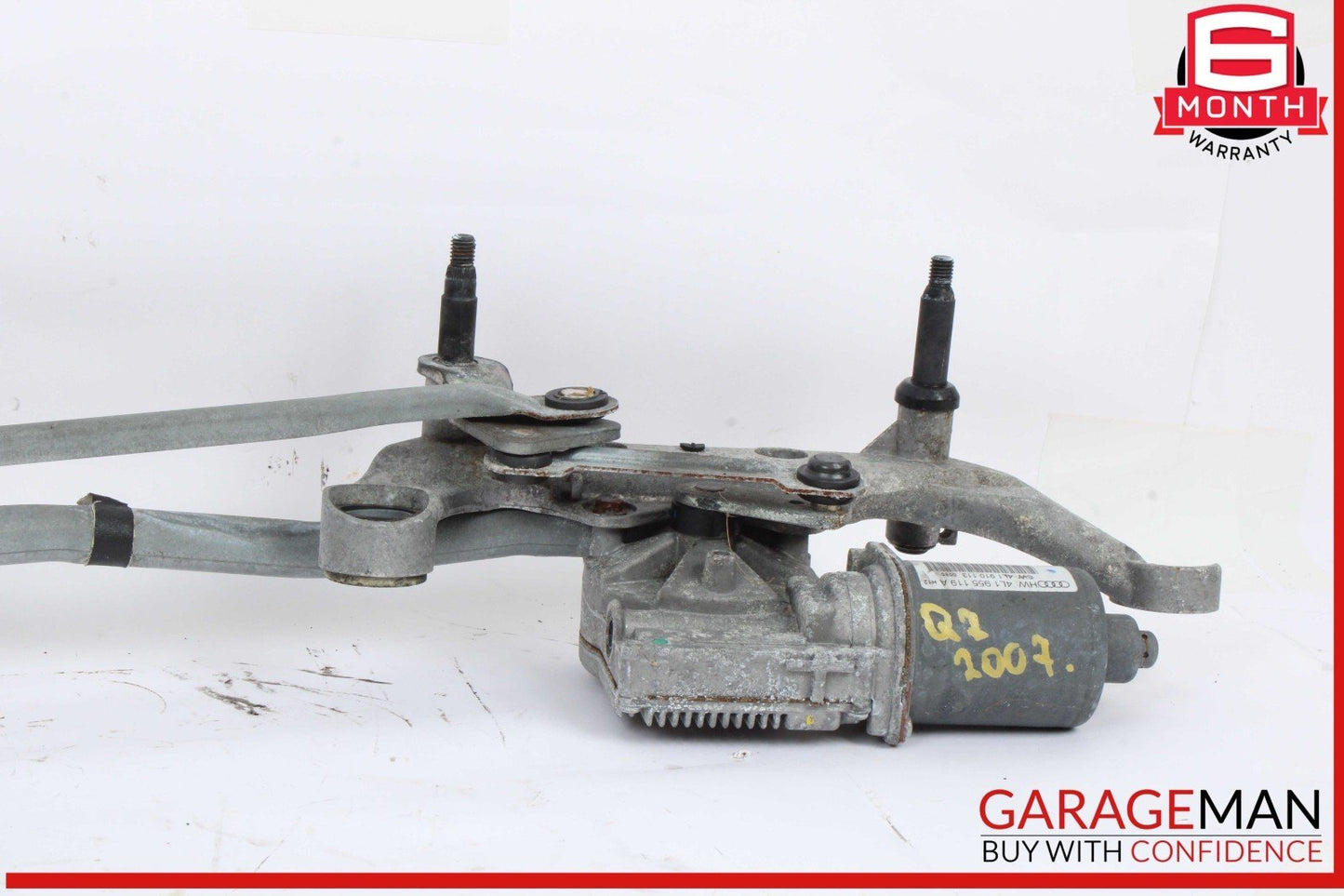 07-15 Audi Q7 Front Windshield Window Wiper Motor w/ Linkage 4L1955119A OEM