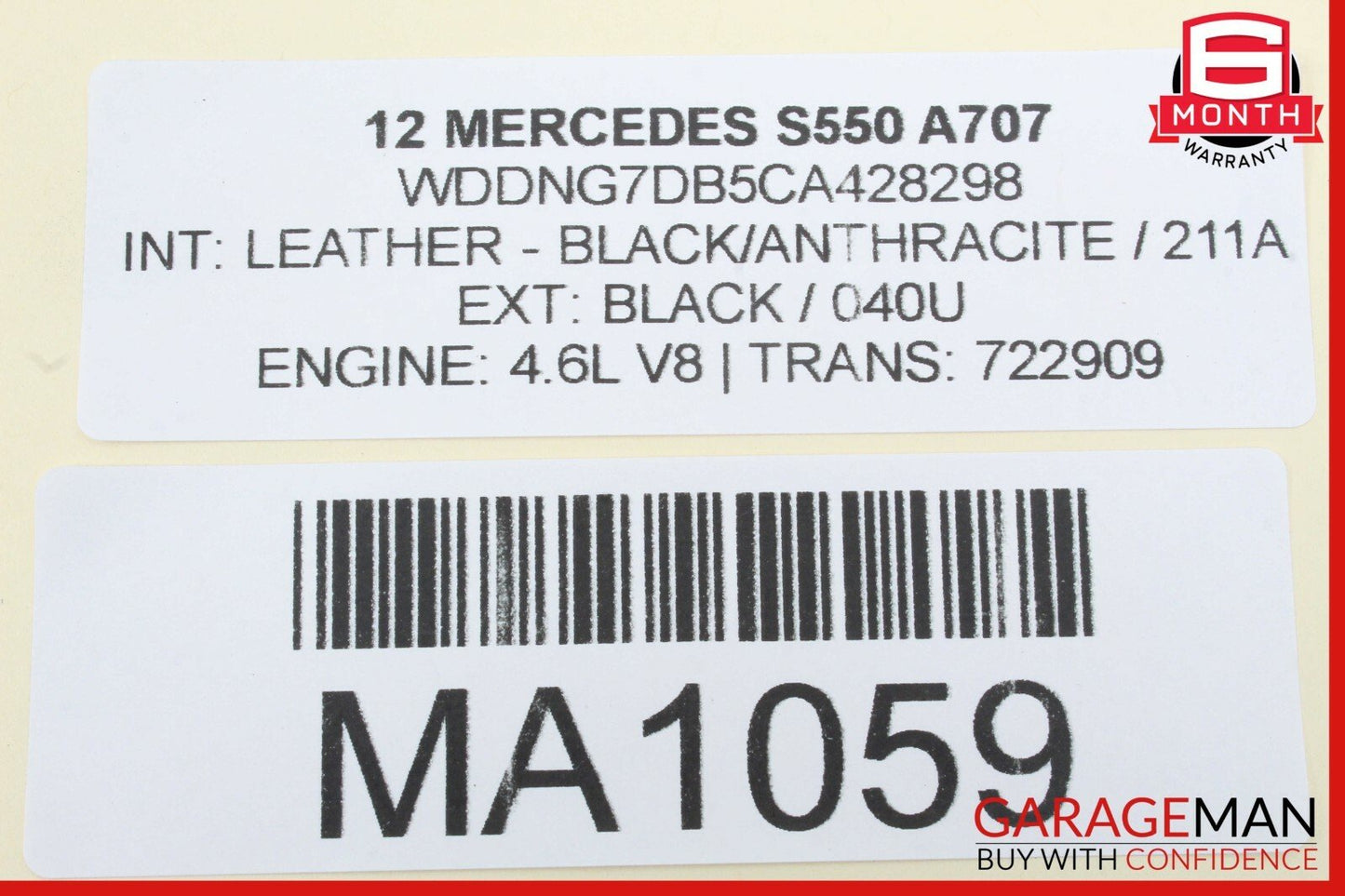 07-14 Mercedes S550 S600 CL550 Rear Trunk Lid Lock Open Unlock Release Handle