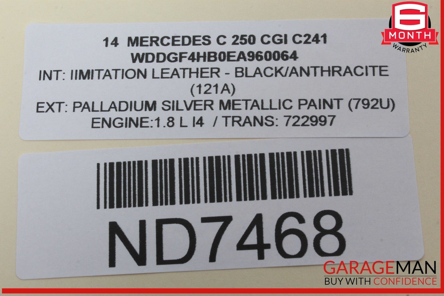 10-16 Mercedes W204 C250 CGI C300 Active Lane Assist Front Camera 0009057302 OEM