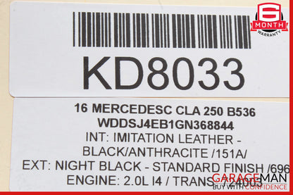 15-20 Mercedes W117 CLA250 C300 Rear Trunk Tailgate Release Open Handle OEM