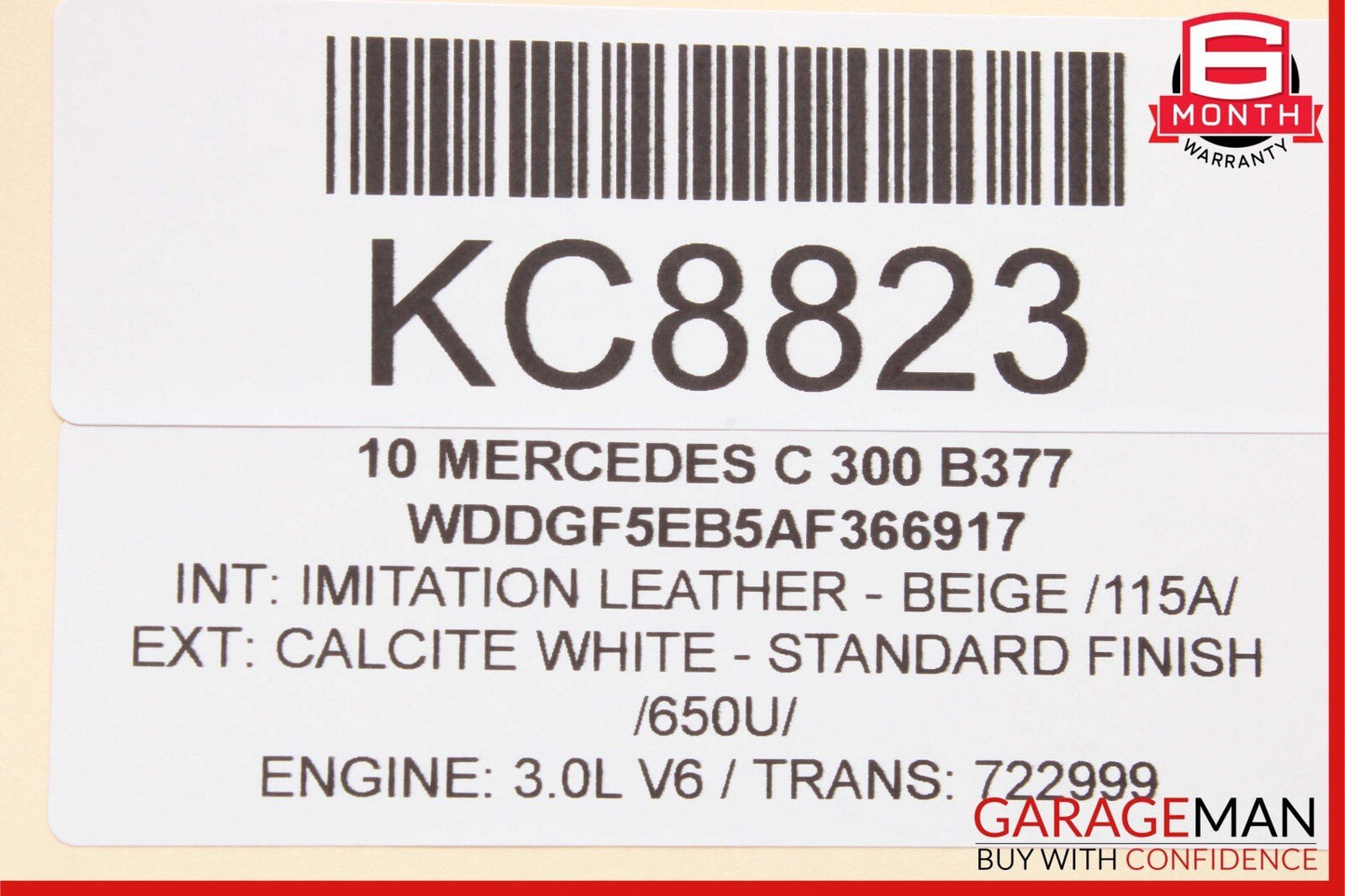 08-15 Mercedes W204 C300 GLK350 Front Right / Rear Exterior Door Handle White