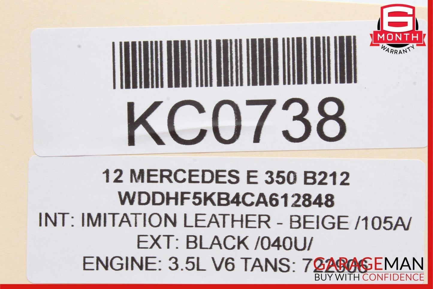 08-16 Mercedes E350 E400 GLK350 C300 Rear Left Door Window Regulator Motor Unit