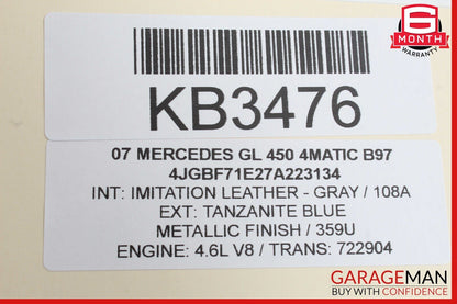 07-09 Mercedes X164 GL450 4MATIC Third Seat Row Power Folding Control Module OEM