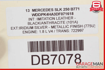 12-16 Mercedes R172 SLK200 SLK250 Front Right Interior Door Panel Assy Black