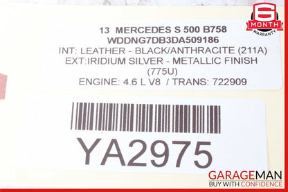 12-17 Mercedes E550 CLS550 S550 4.7L V8 Right Side Air Intake Cleaner Box Assy