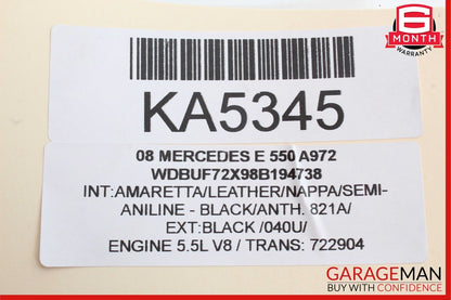 07-09 Mercedes W211 E550 E63 AMG Front Left / Right Side Seat Headrest Head Rest
