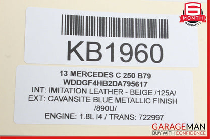 08-14 Mercedes W204 C250 C300 Sedan Rear Right Door Lock Latch Actuator